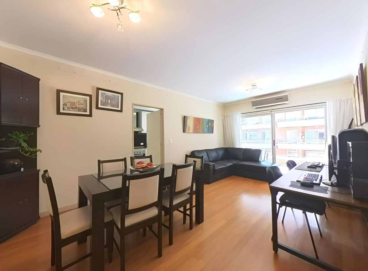 2 Amb de 70 m² AMOBLADO Piso 6 Balcon Terraza Agradable Vista a Jardines y Piscina Bayres Madero